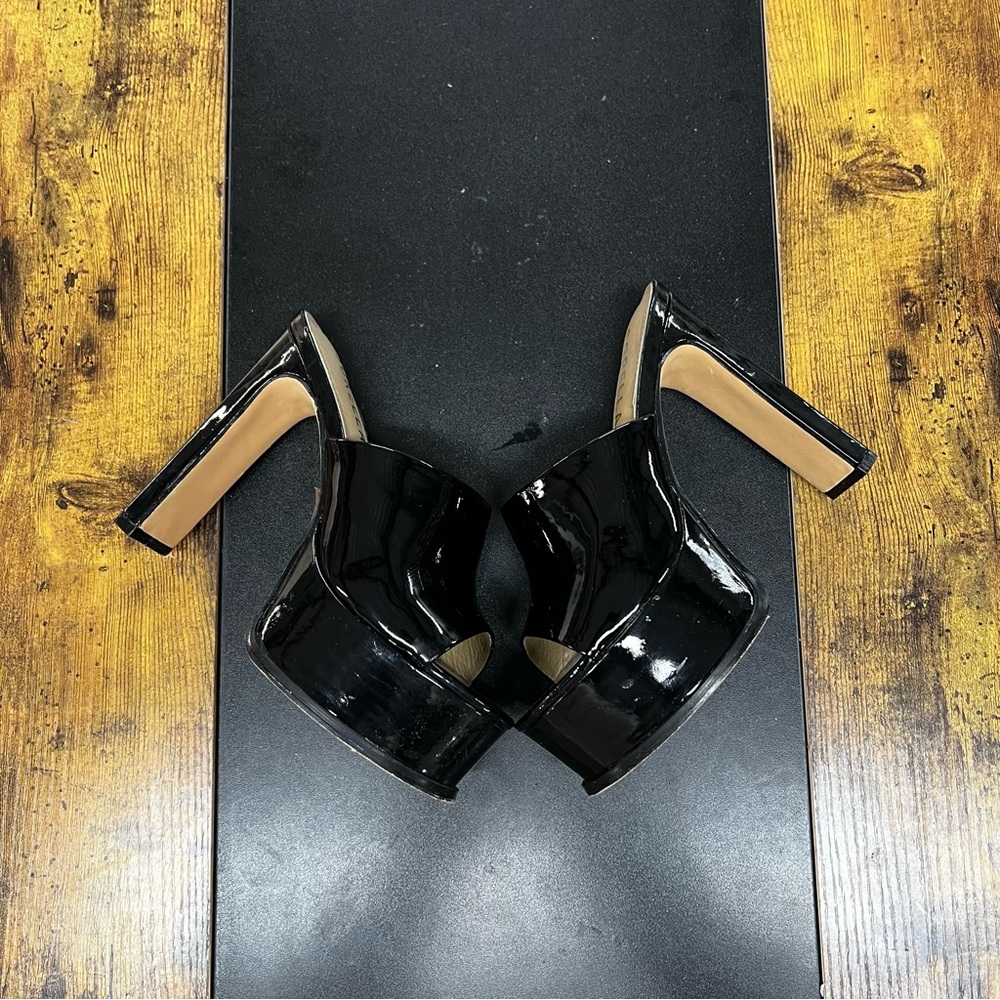 Black Pu Platform Heel ON-D61